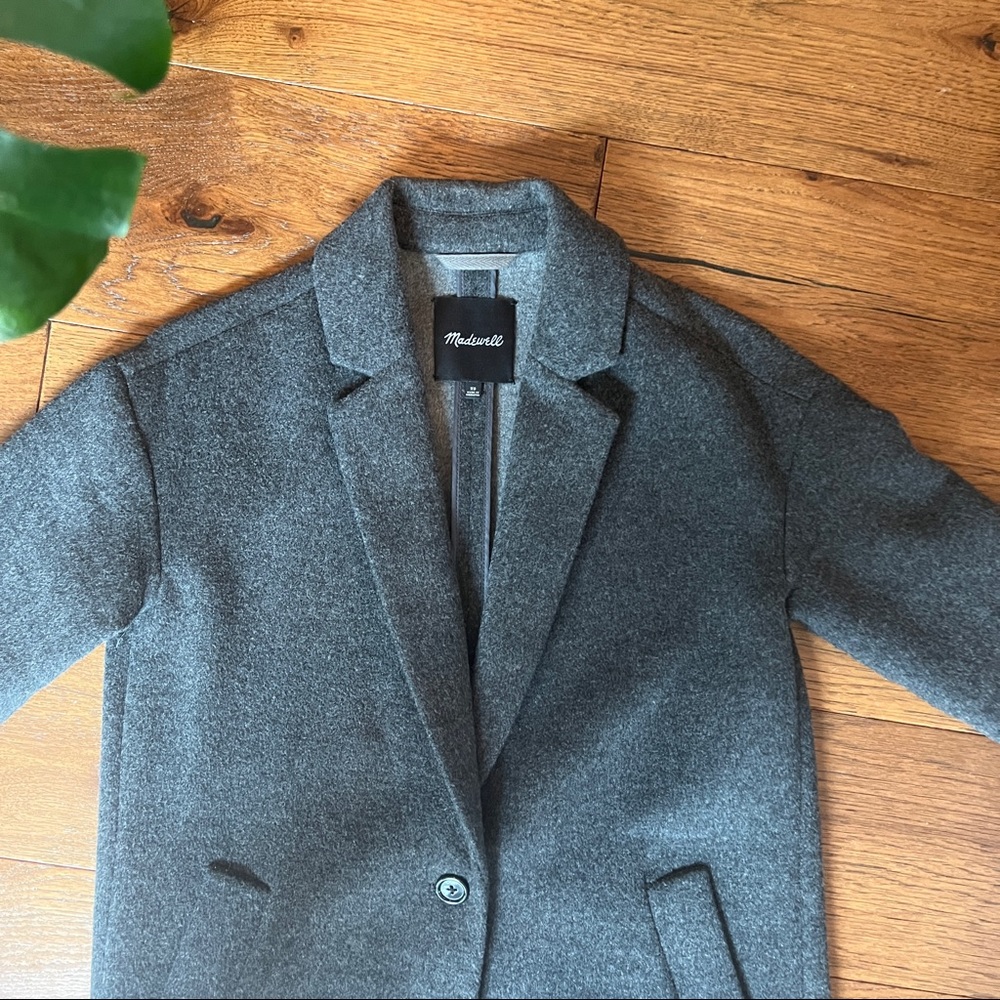 Madewell Monsieur Coat in Dark Gray - Picture 9 of 15